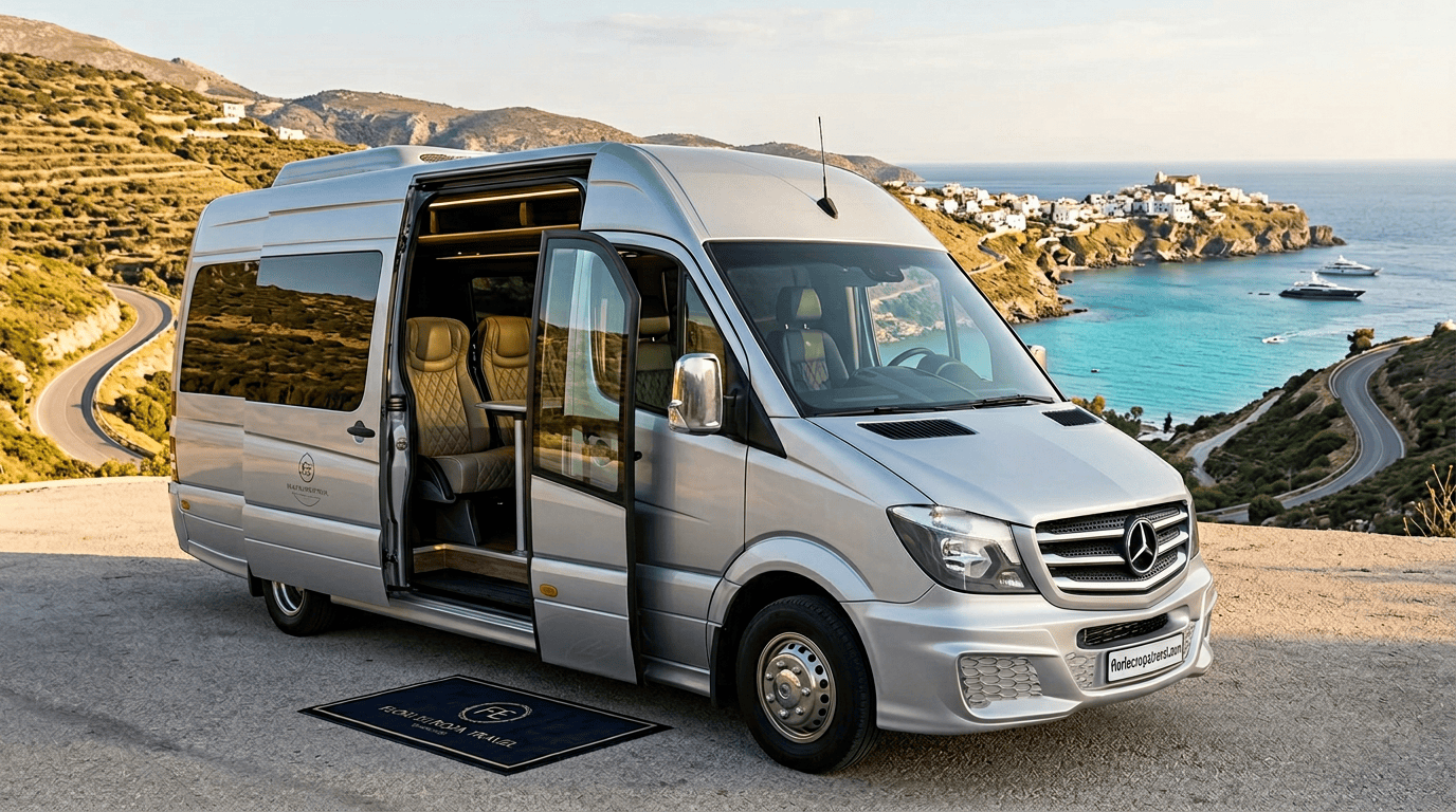 Service de transfert en minibus Crete